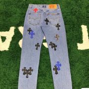 Chrome hearts blue jeans