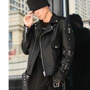 Chrome hearts leather biker jacket