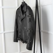 Chrome hearts leather biker jacket