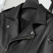 Chrome hearts leather biker jacket