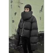 Rick Owens 23fw funnel-collar down jacket