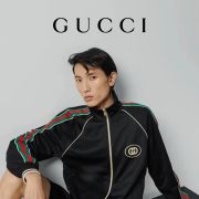 Gucci jersey zipper blazer