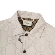 Gucci White printed denim jacket