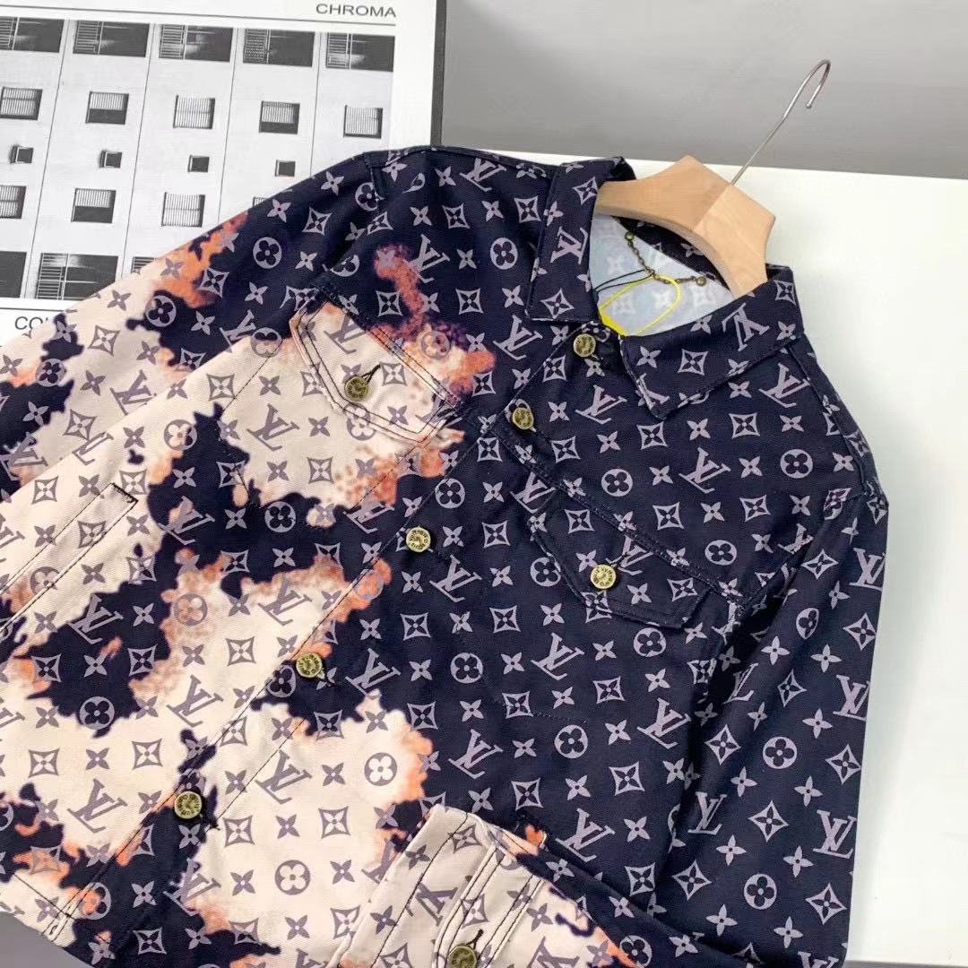 LV Flame monogram print denim jacket