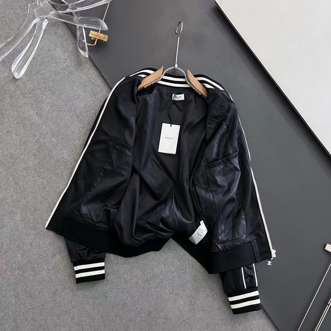 Celine 24ss embroidered baseball uniform