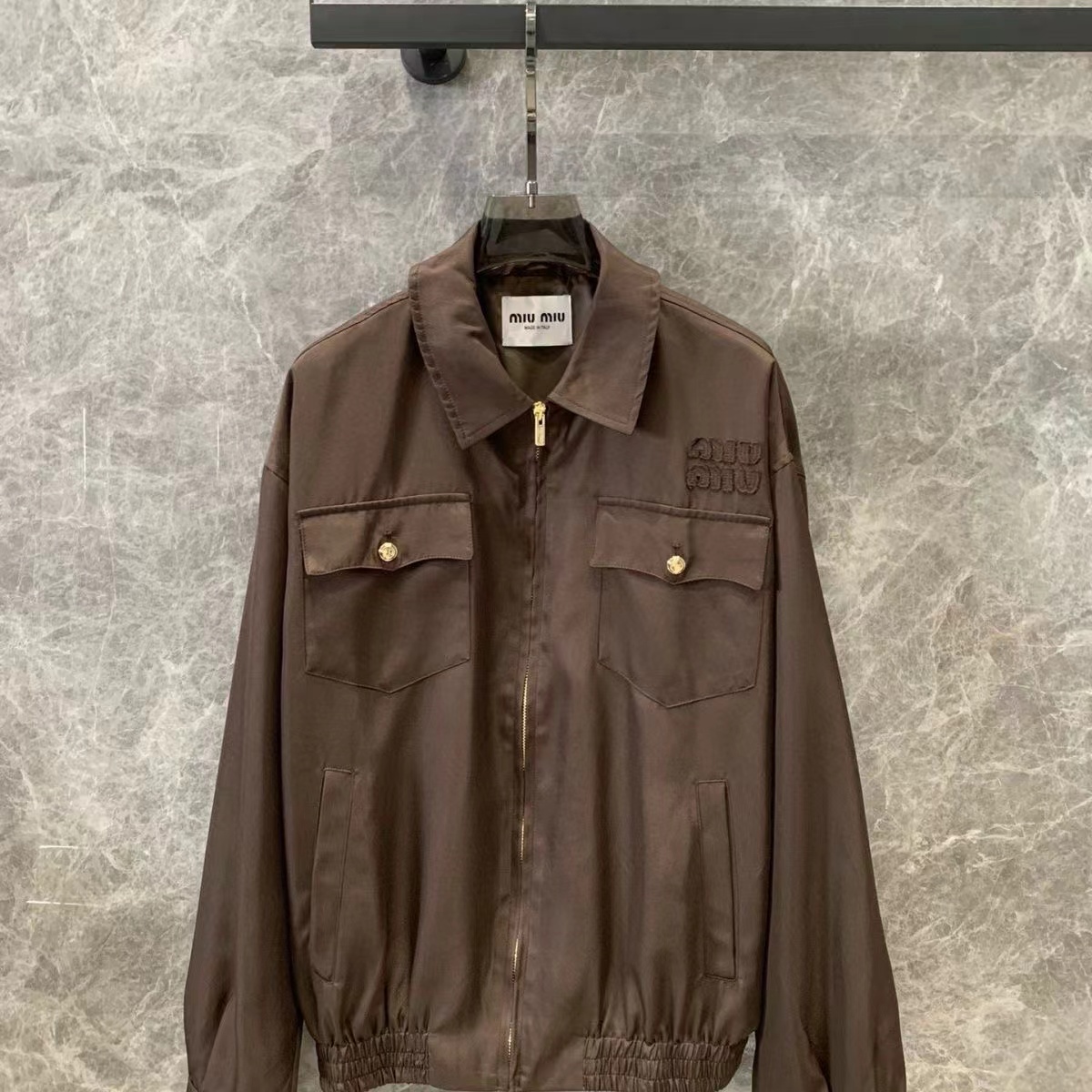 Miu Miu 24SS brown cargo jacket