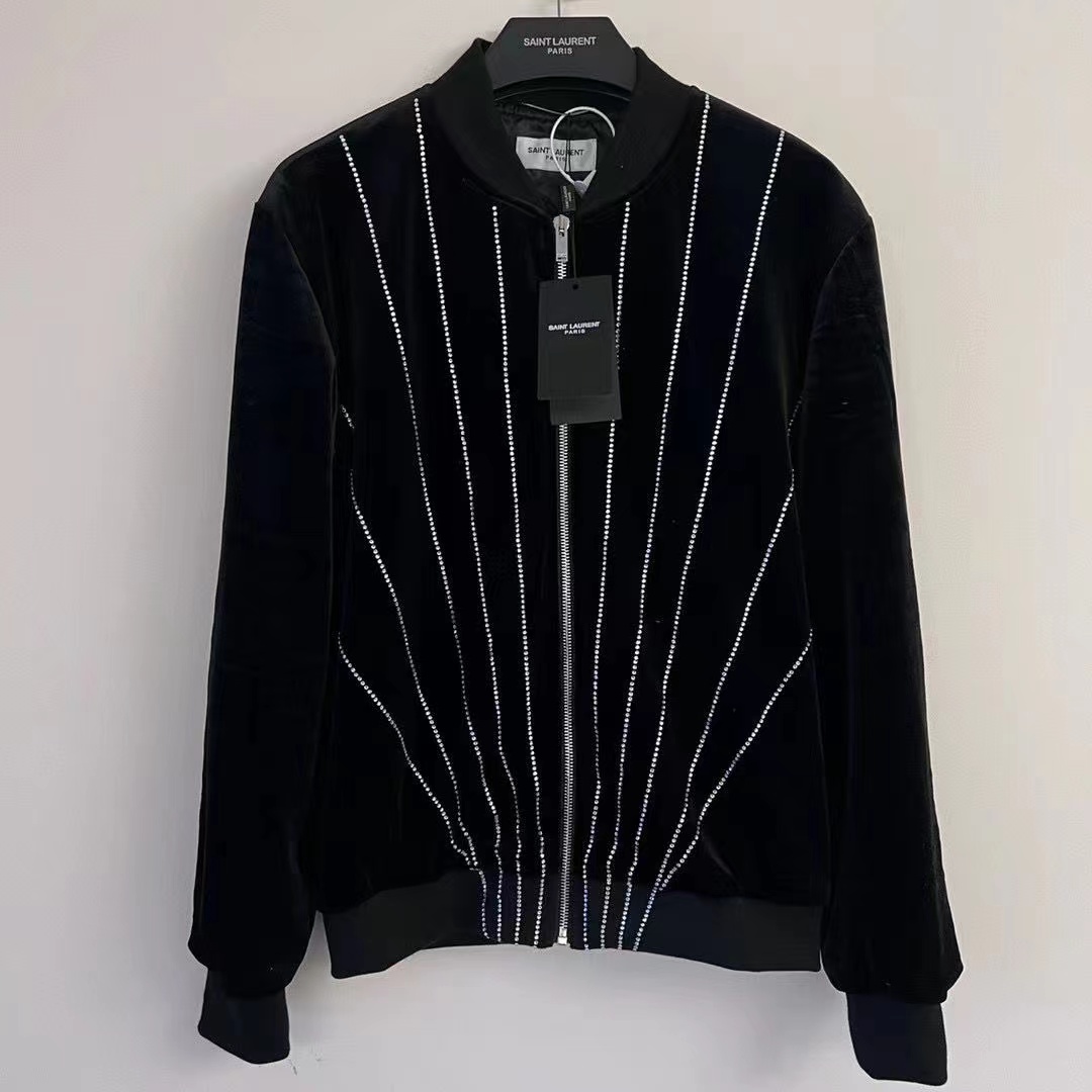 Saint Laurent 15FW Rhinestone Ray Jacket