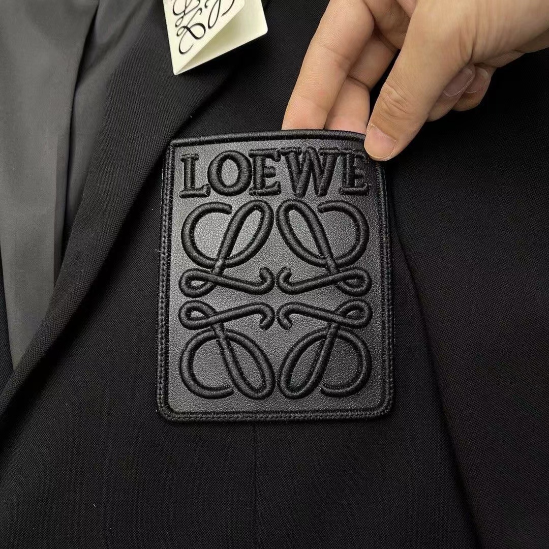 Loewe 23SS embossed leather pocket logo suit